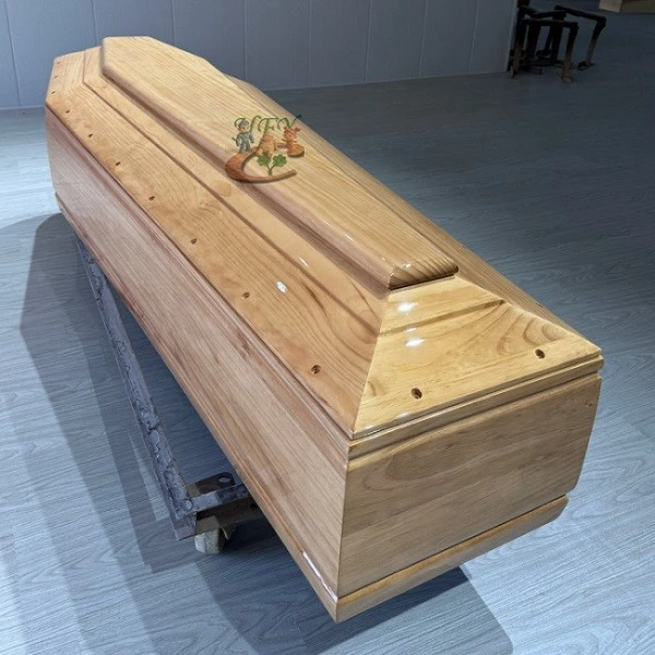 Simple Plain Solid Spruce Coffin